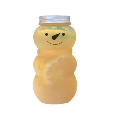 オーダーメイド 500ml PET プラスチック スノーマン クリスマスボトル 飲料装飾 オーダーメイド