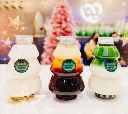 オーダーメイド 500ml PET プラスチック スノーマン クリスマスボトル 飲料装飾 オーダーメイド