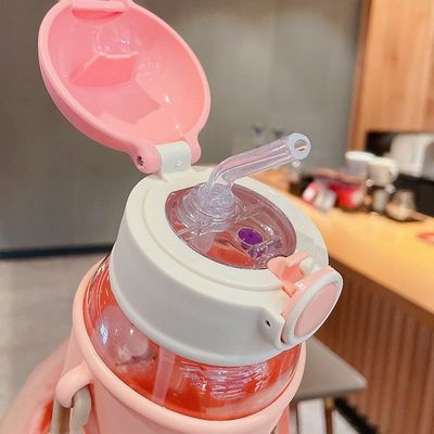 ポータブル 620ml 3D スチッカー プラスチック 水瓶 可愛い熊瓶 子供と学生のための