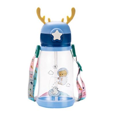 大容量 子供用 ストローウォーターカップ 夏の漫画 600ml カスタマイズされた色