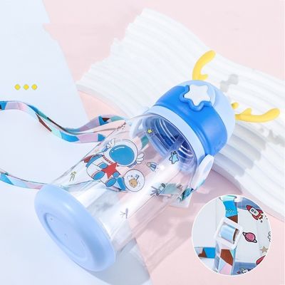 600ml 容量 カスタム ロゴ 透明 食品 プラスチック ストロー カップ 子供向け
