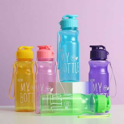 自動運転 500ml BPAフリー水瓶 漏れ防止キャップと透明な素材
