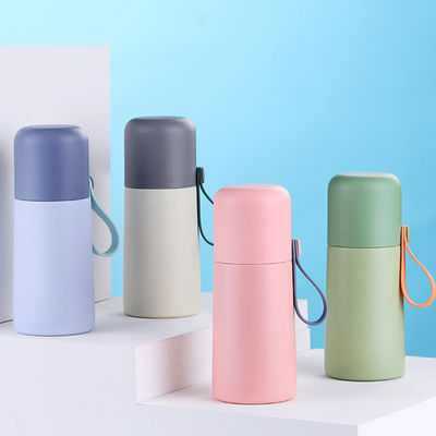 280ml/500ml 304ステンレス シンプル ポータブル ミニ 弾丸 ロープ付き サーモス ボトル