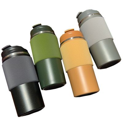 450ml ポータブルストレートカップ ダブル真空隔離ステンレスステール 旅行コーヒーカップ