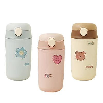 480ml かわいい漫画 ステンレスステールケトル カスタマイズされたカラー 水瓶 子供の日常