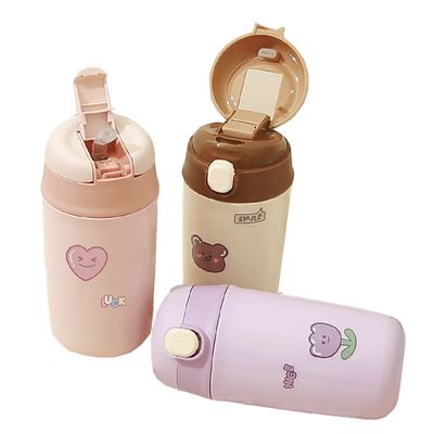 480ml かわいい漫画 ステンレスステールケトル カスタマイズされたカラー 水瓶 子供の日常