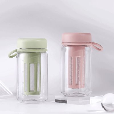 450ML 600ML ポータブル クリア BPA フリー トライタン プラスチック 水瓶 ジム用のスケール