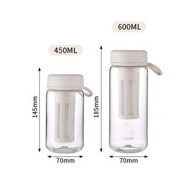 450ML 600ML ポータブル クリア BPA フリー トライタン プラスチック 水瓶 ジム用のスケール