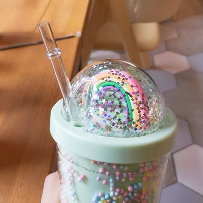 直接飲める ダブルウォールドーム アクリルミルクティーカップ