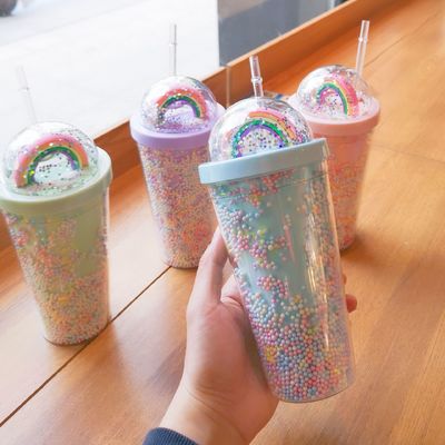 直接飲める ダブルウォールドーム アクリルミルクティーカップ