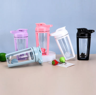 カスタムロゴ付きポータブルシェイクカップ 健康 フィットネス フルーツカラー プラスチックサラダシェイカー