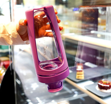 カスタムロゴ付きポータブルシェイクカップ 健康 フィットネス フルーツカラー プラスチックサラダシェイカー