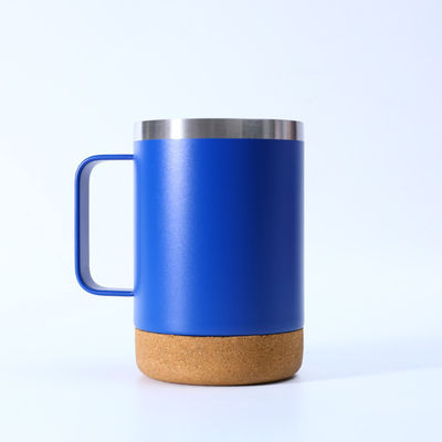 スタイリッシュなステンレス鋼 オフィスコーヒーカップ 12oz/16oz コーク底とHANDGRIP