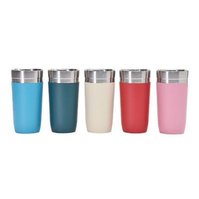 500ml 304ステンレス鋼水瓶 ポータブル 飲みコーヒーカップ 蓋付き サーモスカップ
