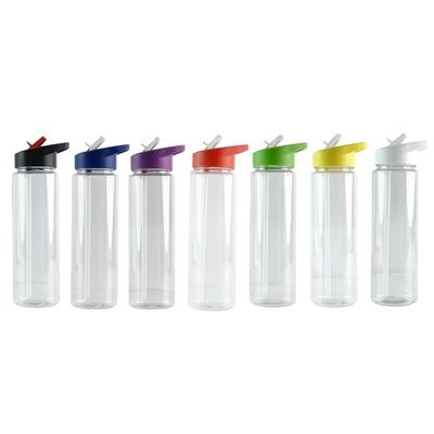 750ml 透明プラスチック スポーツ 旅行 水瓶 沸騰水 透明