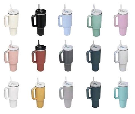 カスタマイズされた色 40oz容量 移動のためのハンドルを持つステンレス鋼旅行タンブラー