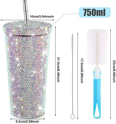 500ml/750ml タムラー カスタマイズされた色 ダブル 絶縁 ステンレス スチール ストロー付き 屋外 旅行 ボトル