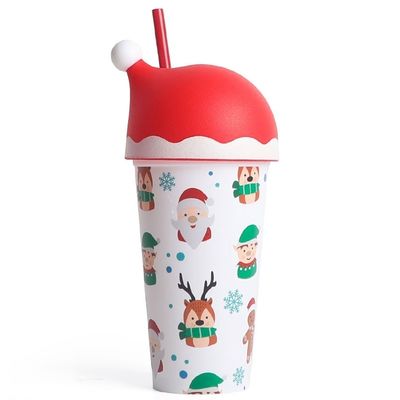 20oz クリスマスコーヒーカップ 600ml 高級 オーダーメイド ロゴ 新品 ストローカップ クリスマス