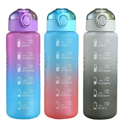 32oz 1000ML 運動用 motivational スポーツ用 水瓶 フロー フリップトップ 漏れ防止蓋 携帯