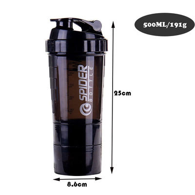 オーダーメイドロゴ 2層 ジム タンパク質シェイカーのボトル 錠剤オーガナイザーと保存 16oz