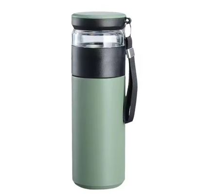 500ml 分離フィルター ステンレス鋼 真空ガラスボトル 隔離型ポータブルティーカップ