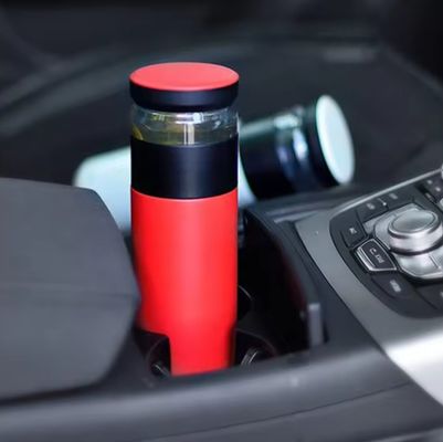 500ml 分離フィルター ステンレス鋼 真空ガラスボトル 隔離型ポータブルティーカップ