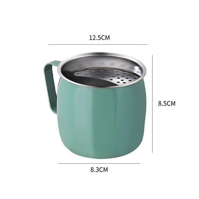 クリエイティブデザイン 半月フィルター付き お茶カップ 501-600ml 容量 304ステンレス