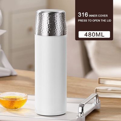 ストレートカップ 316 ステンレス鋼のスプリング蓋 ティーフィルタ付き携帯式ティーテルモスボトル