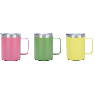 OEM 12ozステンレスステールコーヒーカップ ダブルウォール隔熱と純粋なカラーデザイン