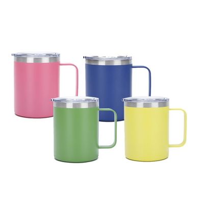 OEM 12ozステンレスステールコーヒーカップ ダブルウォール隔熱と純粋なカラーデザイン