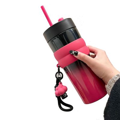 316 ステンレス スチール カー カフェ トンブル カップ カップ ストロー 710ml 直隔熱