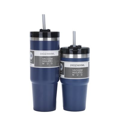 20oz/30oz 容量 真空隔離ステンレス鋼水瓶 ストローを含む