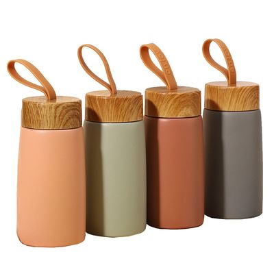 サンプル 280ML 木の穀物 ステンレスステールカップ オーダーメイド ロゴ 子供 スポーツ 水瓶