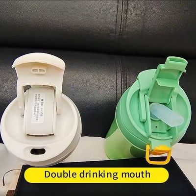 15オンス 掃除用 オフィス用水瓶 壁付き 隔離型 旅行用 カフェカップ シリコン蓋付き