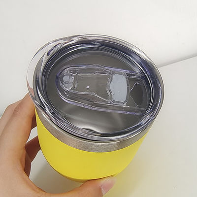 パーソナライズド 12oz ステンレス鋼コーヒーカップ PP食品グレード蓋付き卵形タンブラー