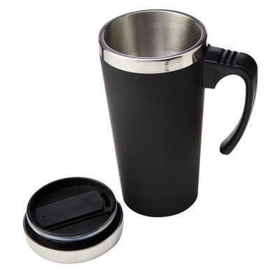 16オンス 絶縁式 サーモス デスク ステンレス スチール コーヒーカップ ハンドル 現代の素材