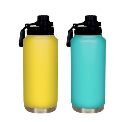カスタムロゴ ストレートカップ ステンレス鋼水瓶 32オンス 1000ml 絶縁金属カップ