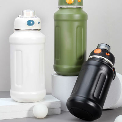 620ml/950ml 容量 マット マン バイク カーブ ステンレス 蓋付き 隔熱 水瓶