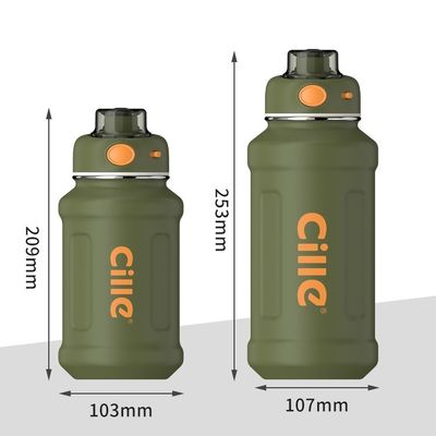 620ml/950ml 容量 マット マン バイク カーブ ステンレス 蓋付き 隔熱 水瓶