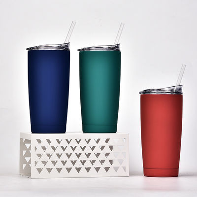 CLASSIC デザイン スタイルの真空タンブラー ステンレス プラスチックストローの水瓶