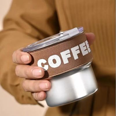 クリエイティブデザイン 304ステンレス鋼コーヒーカップ 400ml 女性用 オフィスプレゼント