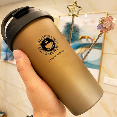 500mlステンレスタンブラー ステンレスステール 隔熱カップ クラシックデザインのコーヒーカップボトル