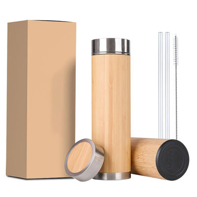 生産 掃除用ボトル 450ml 容量 バンブー蓋付き隔離水瓶