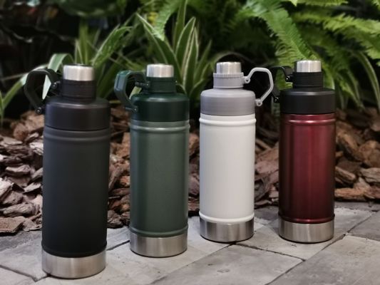黄色 ステンレス スポーツ 水瓶 BPA フリー バキューム ボトル 18オンス 25オンス 水瓶