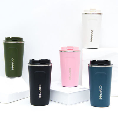 LID 12/17オンス ダブルウォール 18/8 サーモス カフェ 掃除 隔熱 旅行 ステンレス コーヒー カップ