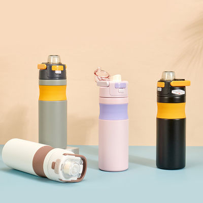 全適用 ストレートカップ 580ML ジム 掃除 ストロー付き隔熱熱器