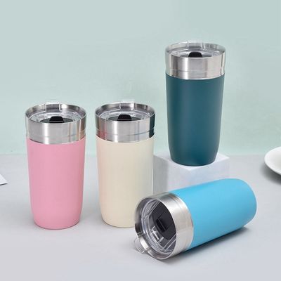 500ml 容量 移動中の個性化コーヒーのための携帯ステンレスステールコーヒーカップ