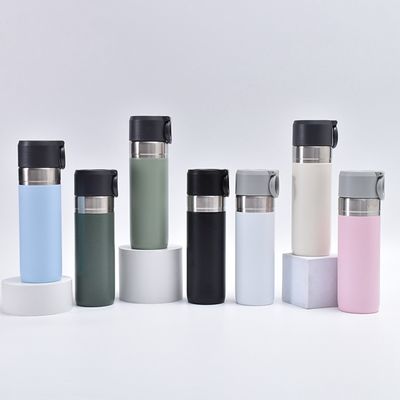 500ml メタル スポーツ ボトル ストレート カップ 掃除 隔熱 ティー インフューザー付き サーモス ボトル
