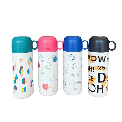 ステンレス鋼 子供用水瓶 500ml カスタムパターンと蓋付き 可愛いタンブラーカップ