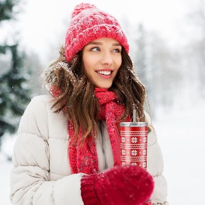 クリスマス 20オンス スキニービールタンブラー ステンレスステールタンブラーカップ